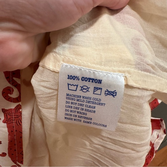 NWT Tuckernuck Pink City Prints Red Cream Block Print Tiger Maxi Dress Large - Picture 9 of 16